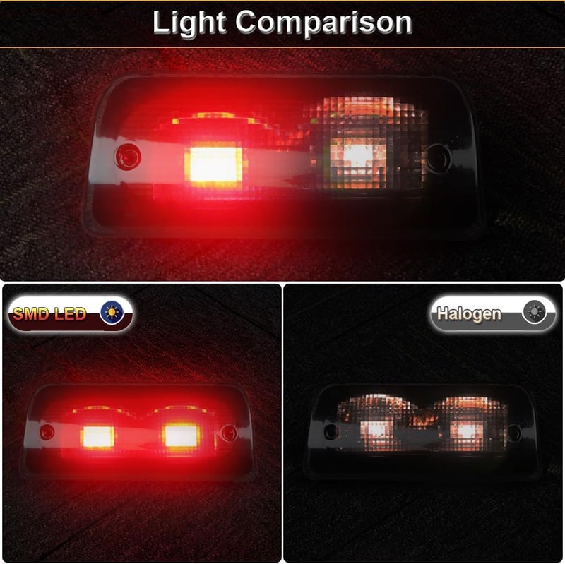 RAVSOFT 3rd Third Brake Light Lens Red Cover with Seal Gasket Extended Cab Only Compatible with 1994-2003 Chevy S10 GMC Sonoma 1997-2000 Isuzu Hombre High Mount Stop Lamp Assembly - Image 4